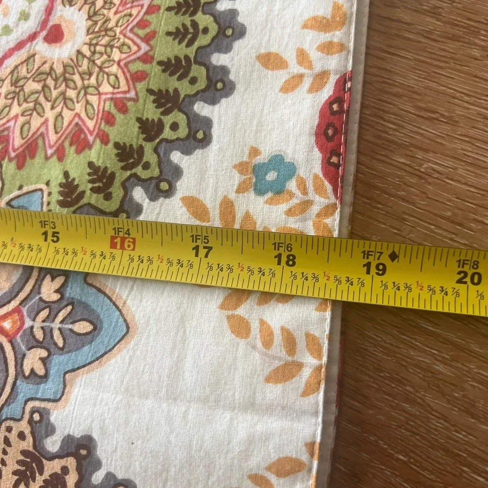 Pottery Barn Paisley Table Runner 18 x 108 inch Extra Long‎ Multicolor Cotton